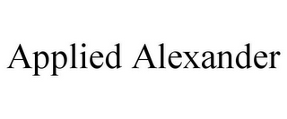 APPLIED ALEXANDER