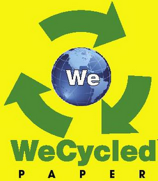 WE WECYCLED PAPER