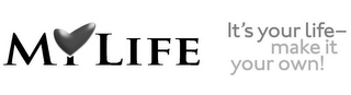 MY LIFE IT'S YOUR LIFE-MAKE IT YOUR OWN!