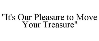 "IT'S OUR PLEASURE TO MOVE YOUR TREASURE"