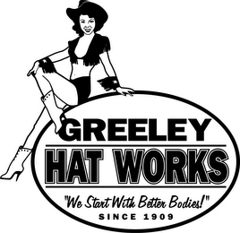 GREELEY HAT WORKS "WE START WITH BETTERBODIES!" SINCE 1909