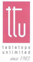 TTU TABLETOPS UNLIMITED SINCE 1983