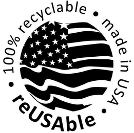 100% RECYCLABLE MADE IN USA REUSABLE