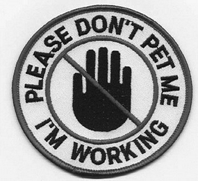 PLEASE DON'T PET ME - I'M WORKING