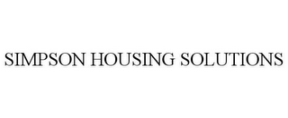 SIMPSON HOUSING SOLUTIONS