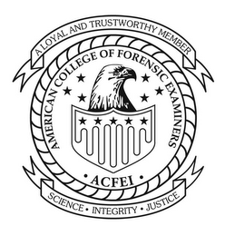AMERICAN COLLEGE OF FORENSIC EXAMINERS · ACFEI · A LOYAL AND TRUSTWORTHY MEMBER SCIENCE · INTEGRITY · JUSTICE