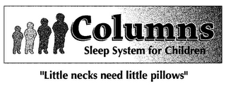 COLUMNS SLEEP SYSTEM FOR CHILDREN "LITTLE NECKS NEED LITTLE PILLOWS"