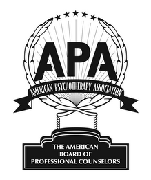 APA AMERICAN PSYCHOTHERAPY ASSOCIATION THE AMERICAN BOARD OF PROFESSIONAL COUNSELORS