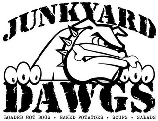 JUNKYARD DAWGS LOADED HOT DOGS · BAKED POTATOES · SOUPS · SALADS