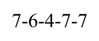 7-6-4-7-7