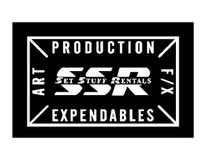 ART PRODUCTION EXPEDENDABLES F/X SSR SET STUFF RENTALS