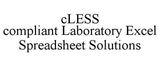 CLESS COMPLIANT LABORATORY EXCEL SPREADSHEET SOLUTIONS