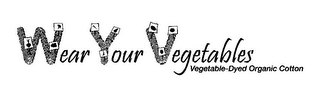 WEAR YOUR VEGETABLES- VEGETABLE-DYED ORGANIC COTTON