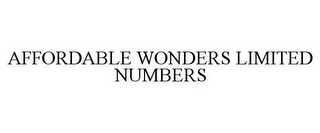 AFFORDABLE WONDERS LIMITED NUMBERS