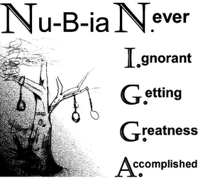 NU-B-IAN.EVER I.GNORANT G.ETTING G.REATNESS A.CCOMPLISHED