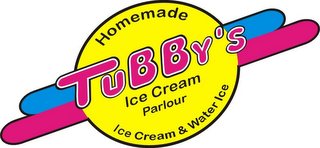 TUBBY'S HOMEMADE ICE CREAM PARLOUR ICE CREAM & WATER ICE