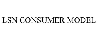 LSN CONSUMER MODEL