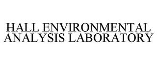 HALL ENVIRONMENTAL ANALYSIS LABORATORY