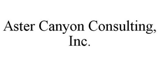 ASTER CANYON CONSULTING, INC.