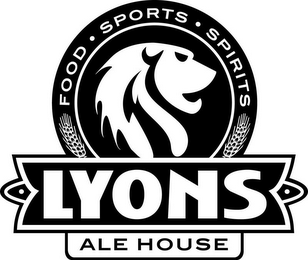 FOOD · SPORTS · SPIRITS LYONS ALE HOUSE