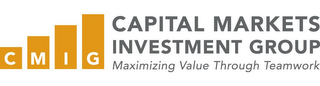 CMIG CAPITAL MARKETS INVESTMENT GROUP MAXIMIZING VALUE THROUGH TEAMWORK