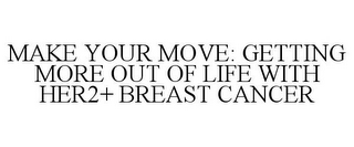 MAKE YOUR MOVE: GETTING MORE OUT OF LIFE WITH HER2+ BREAST CANCER