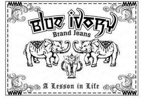 BLUE IVORY BRAND JEANS A LESSON IN LIFE