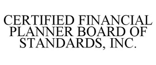 CERTIFIED FINANCIAL PLANNER BOARD OF STANDARDS, INC.