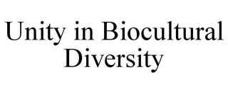 UNITY IN BIOCULTURAL DIVERSITY