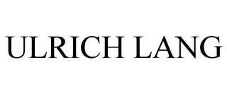 ULRICH LANG