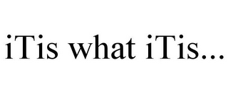 ITIS WHAT ITIS...