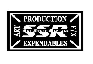 PRODUCTION ART F/X EXPENDABLES SSR SET STUFF RENTALS