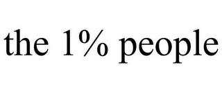 THE 1% PEOPLE