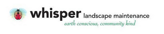 WHISPER LANDSCAPE MAINTENANCE EARTH CONSCIOUS, COMMUNITY KIND