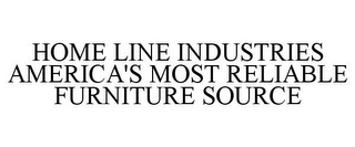 HOME LINE INDUSTRIES AMERICA'S MOST RELIABLE FURNITURE SOURCE