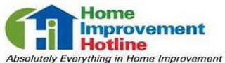 HIH HOME IMPROVEMENT HOTLINE ABSOLUTELY EVERYTHING IN HOME IMPROVEMENT