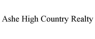 ASHE HIGH COUNTRY REALTY