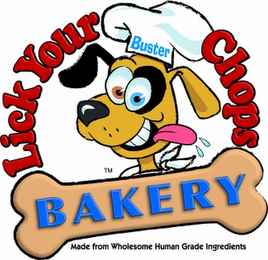 LICK YOUR CHOPS BAKERY MADE FROM WHOLESOME HUMAN GRADE INGREDIENTS BUSTER