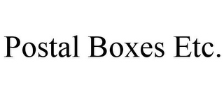 POSTAL BOXES ETC.