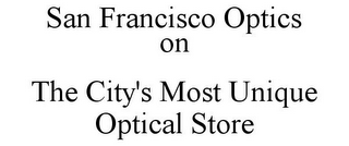 SAN FRANCISCO OPTICS ON THE CITY'S MOST UNIQUE OPTICAL STORE