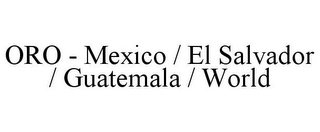 ORO - MEXICO / EL SALVADOR / GUATEMALA / WORLD