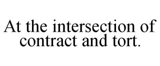 AT THE INTERSECTION OF CONTRACT AND TORT.