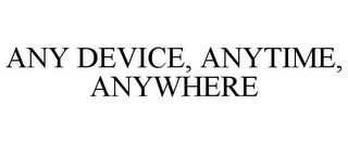 ANY DEVICE, ANYTIME, ANYWHERE