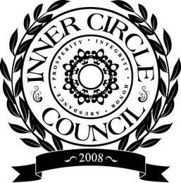 INNER CIRCLE COUNCIL PROSPERITY *INTEGRITY *HONOR *ABUNDANCE *2008