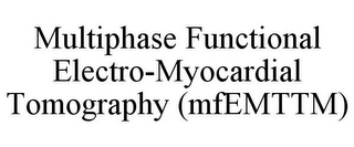 MULTIPHASE FUNCTIONAL ELECTRO-MYOCARDIAL TOMOGRAPHY (MFEMTTM)