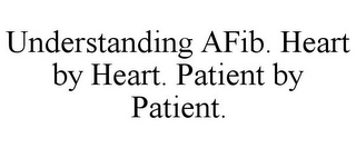 UNDERSTANDING AFIB. HEART BY HEART. PATIENT BY PATIENT.