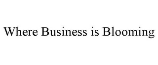 WHERE BUSINESS IS BLOOMING