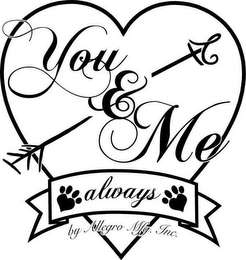 YOU & ME ALWAYS BY ALLEGRO MFG. INC.