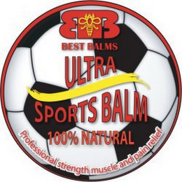 ULTRA SPORTS BALM BB BEST BALMS 100% NATURAL PROFESSIONAL STRENGTH MUSCLE AND PAIN RELIEF