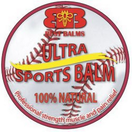 ULTRA SPORTS BALM BB BEST BALMS 100% NATURAL PROFESSIONAL STRENGTH MUSCLE AND PAIN RELIEF